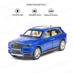 Döküm 1:24 Cullinan alaşım araba modeli simülasyon araba oyuncak geri çekme ses ve hafif metal toplama araba modeli - Product Image 3
