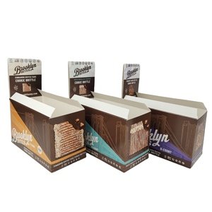 Scatola di carta in cartone personalizzata per la caramella di biscotti snack bar cioccolato che confeziona la scatola di visualizzazione della bustina in polvere
