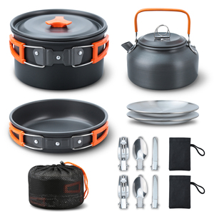 Kamp yürüyüş için 16 adet kamp pişirme seti kamp Pot tava seti yuvalama seti - Product Image 2