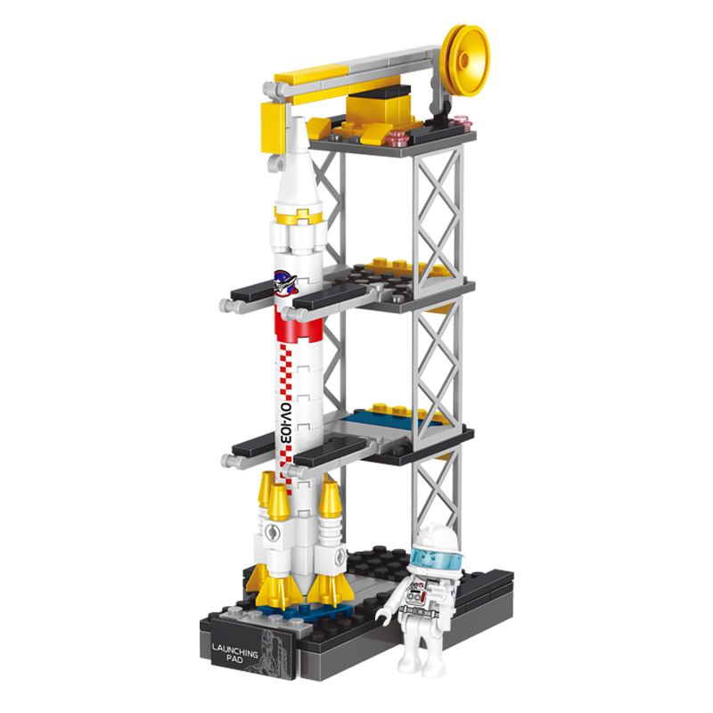 COGO City Series 4 In 1 DIY Space Rocket 3D Model Plastic Building Blocks Toys for Kids