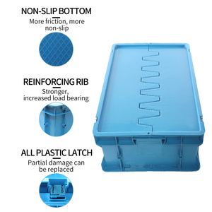ZNTB010物流包装と取り扱い積み重ね可能な入れ子になったプラスチック製のターンオーバーボックスと蓋付き収納容器 - Product Image 3