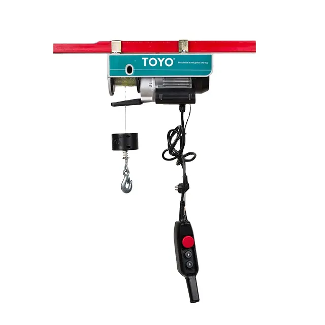 Toyo-Mini cabrestante eléctrico, interruptor de límite superior, grúa pequeña, elevación de 220v Pa, 160kg, 12v CC