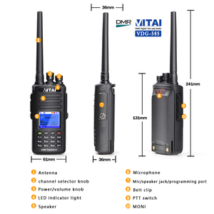 VITAI VDG-585 Handheld 2-Wege-Radio mit GPS-Funktion Walkie Talkie Funkgerät