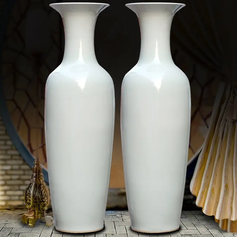 2 Meter Großhandel Weiß Große Vase Keramik Hohe Blumenvase Home Dekorative Boden vase