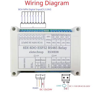 DC 12V 24V 8CH <strong>Wifi</strong> Relay 30Pin <strong>ESP32</strong> Programmable Expansion Board Modbus RS485 IO <strong>Module</strong> for Smart Switch - Product Image 2