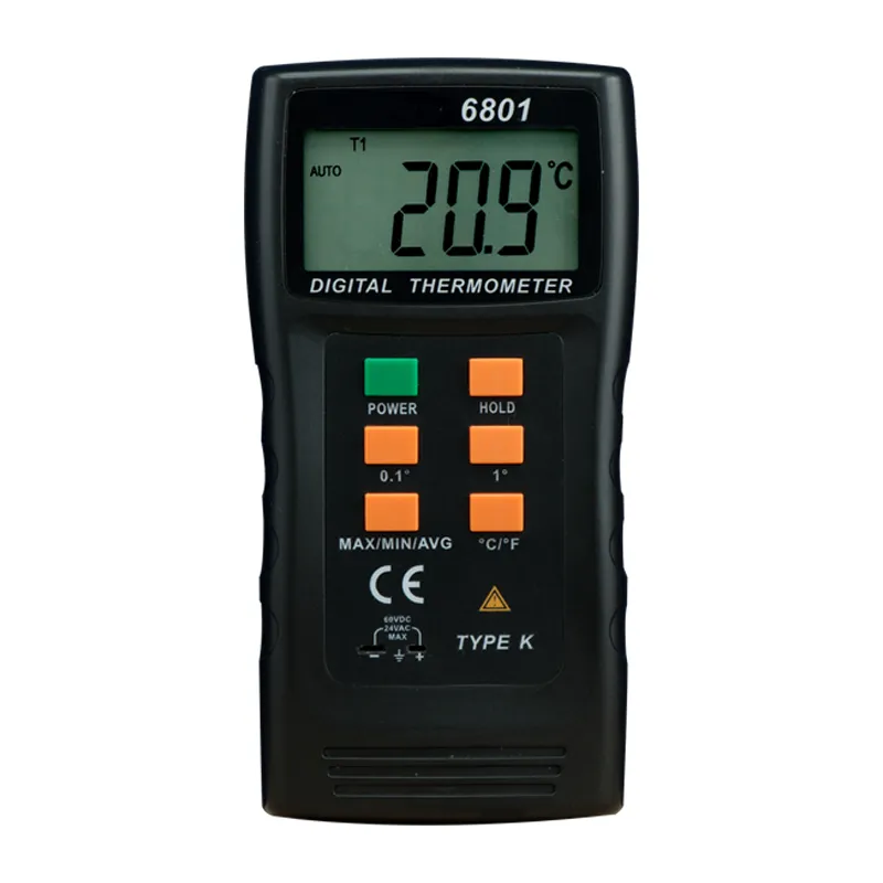 DECCA 6801 3 1/2 termometro digitale industriale tipo K termometro digitale misuratore di umidità Mini sonda e tenuta dati
