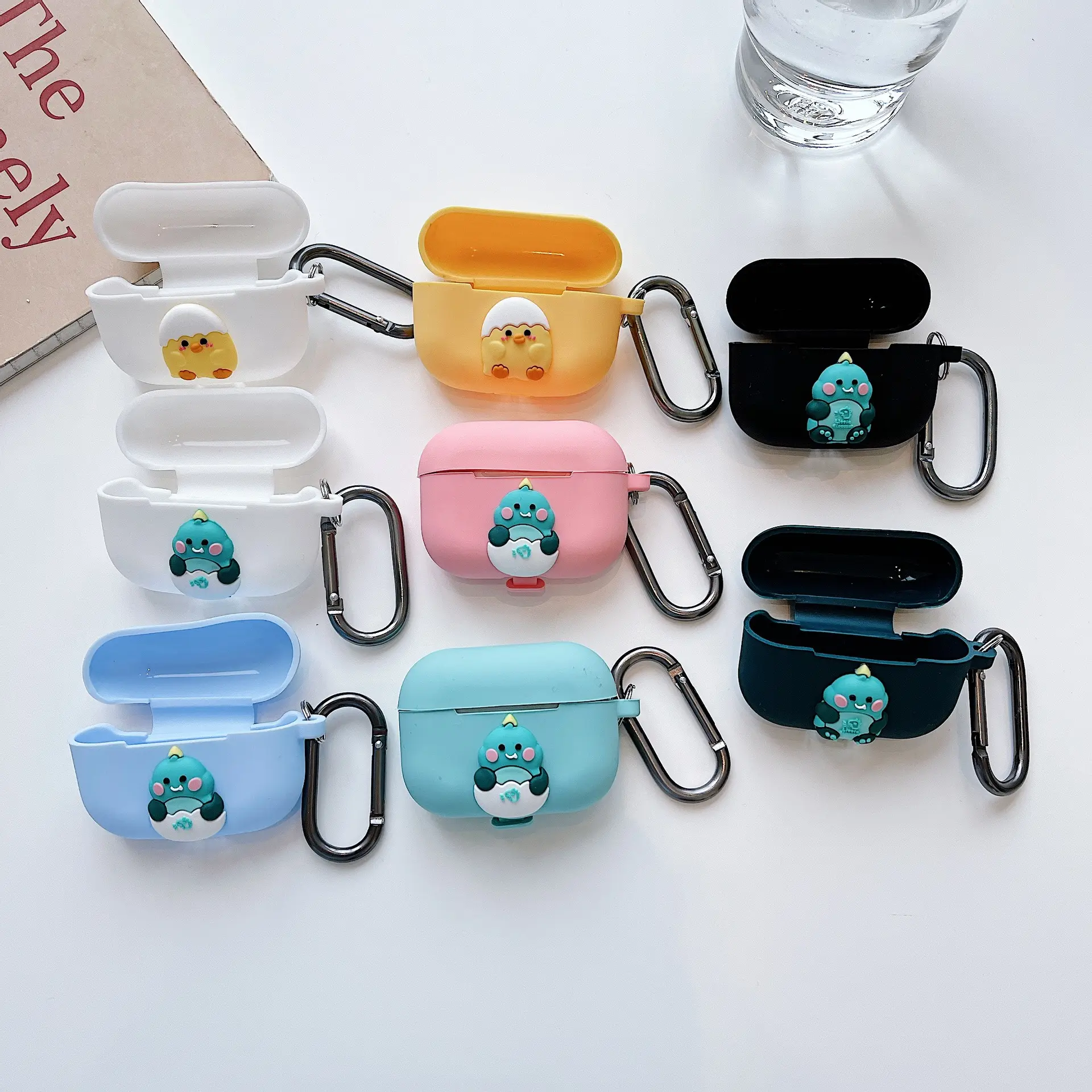 Wholesale 3D Cute Girls Keychain Cartoon Earphone Cover Cases For iPods Designers For Airpods Pro Case