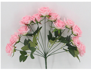 SPR Brautstrauß Seide Nachahmung Blume mehrköpfige Rose Bündel Brauthalter Blumen für Hochzeit Fotografie-Requisiten Blumen