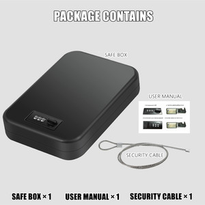 Mini caja fuerte para coche segura con código portátil transfronterizo, caja de seguridad con contraseña portátil Original, Mini caja fuerte para coche - Product Image 3