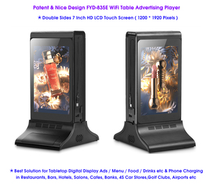 FYD 835E WiFi Android 7 Inch Kiosk Tabletop Digital Signage Cafe Table Order Menu Holder <strong>Displays</strong> Restaurant Advertising Player - Product Image 6