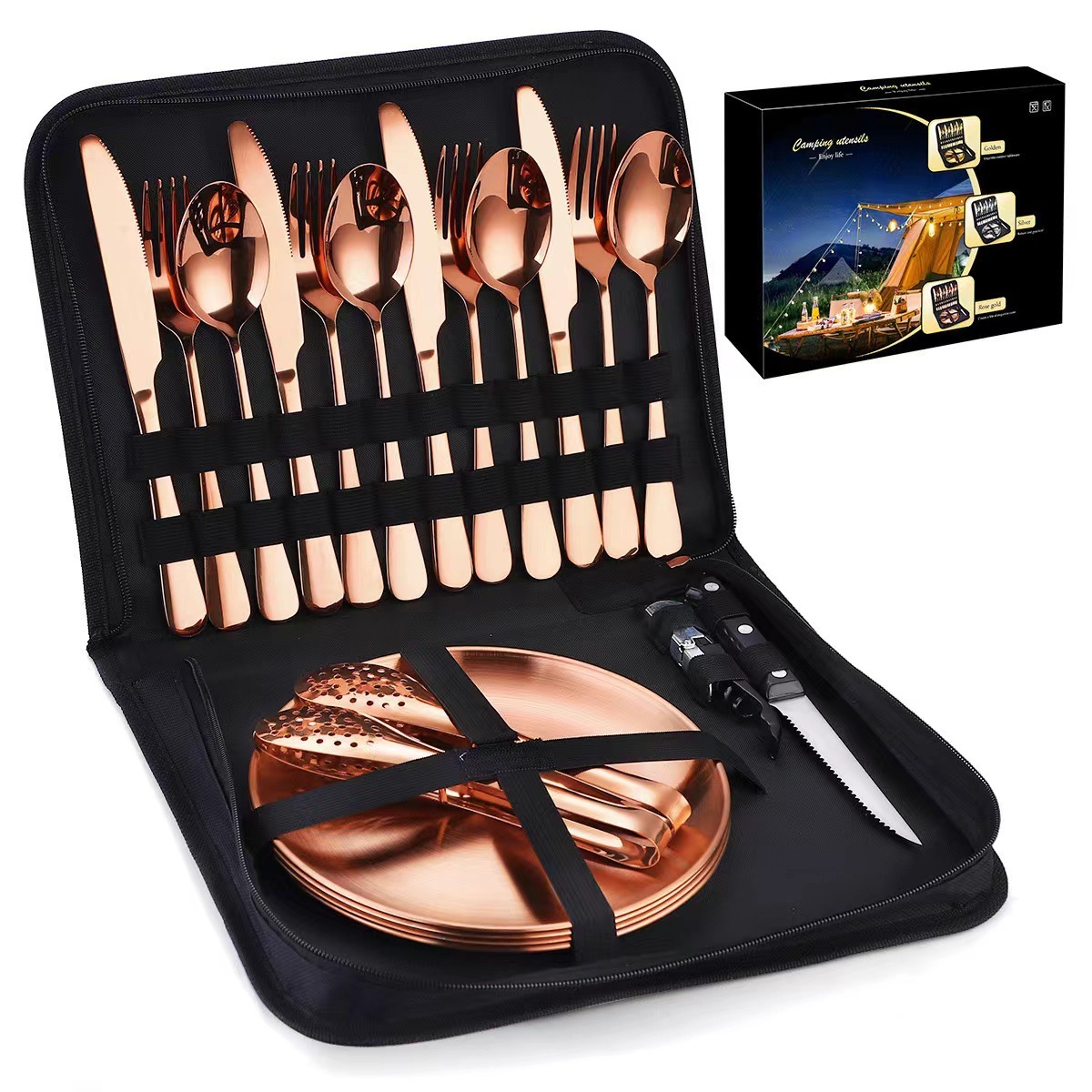 20 sets rose gold