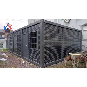 Casa contenedor plegable de construcción rápida para talleres Cobertizos de almacenamiento de madera plegables Diseño de paquete plano - Product Image 1