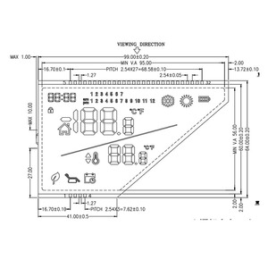 Custom monochrome temperatur und feuchtigkeit controller anzeige lcd display - Product Image 2