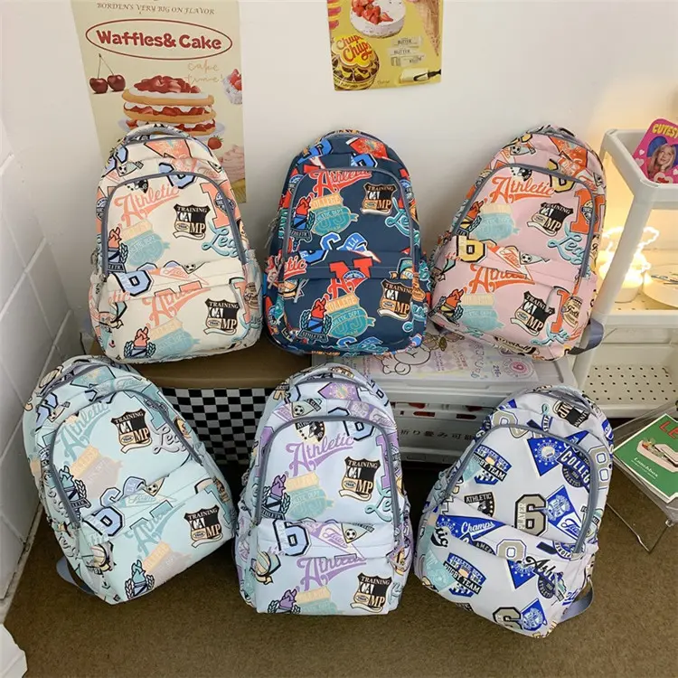 Phụ Nữ Cao Cấp Cao Schoolbag 2023 Nữ Dễ Thương Phim Hoạt Hình In Ba Lô Trường Túi Trẻ Em Ba Lô Túi Cho Phụ Nữ