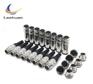 LECHUAN cflanş bağlayıcı M16 5Pin 7P IP67 dairesel soket yuvası kadın düz lehim Hex PCB ön Panel konektörü - Product Image 4