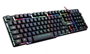 X100有线游戏键盘发光二极管彩虹灯键盘键盘鼠标组合 - Product Image 4