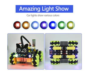 4WD ESP32 IoT WiFi Mecanum Rad Programmier bare Hindernis vermeidung Tracking Scratch Coding Starter Smart Robot Car Kit für Arduino