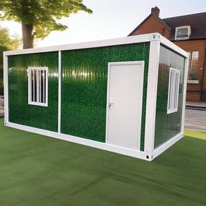 Contenedor de 20 pies Modular de montaje rápido Edificio de oficina/tienda para hoteles Panel sándwich de acero