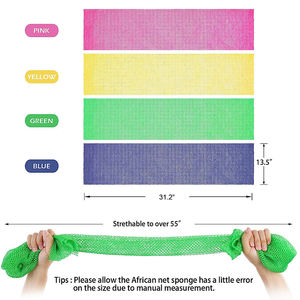 Long Nylon Back Scrub ber Bad zurück Schwamm netz afrikanischen Netz schwamm Peeling afrikanischen Netz schwamm für alle Haut - Product Image 3