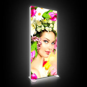 Espositore per esposizione con struttura in scatola leggera per esposizione con struttura in alluminio con profilo, Display per sfondo in tessuto, display modulare portatile - Product Image 1
