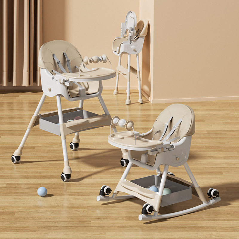 Silla de comedor Barbie - beige - estilo caballito mecedora