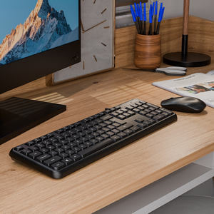 Teclado de ordenador con teclas silenciosas de 2,4G, teclado de membrana ergonómico, combinación de teclado y ratón inalámbrico silencioso para ordenador portátil de escritorio - Product Image 2