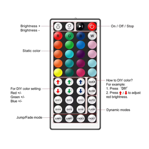 Контроллер 12 В, музыкальный контроллер 24 В, RGB, Светодиодная лента, 11 ключей, 20 ключей, 24 ключа, 44 ключа, 5050 2835 полосы, Радиочастотный пульт дистанционного управления приложениями - Product Image 6