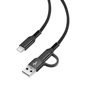 Cantell High Quality New <strong>2</strong> <strong>in</strong> <strong>1</strong> Usb Type c Charger Cable USB+C Type Charging Cable for Mobile Phone - Product Image 2