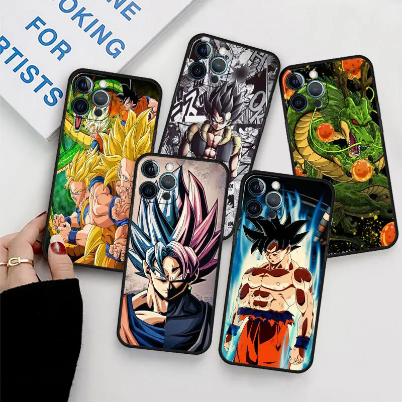 Anime Dragonballs Pattern Tpu Print Phone Case Pour Iphone 15 14 Plus 13pro 12mini 11promax Xs Xr Se3 Cartoon Phone Case Cover