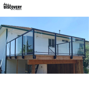 Alüminyum korkuluk balkon/teras cam korkuluk modern tasarım alüminyum korkuluk balkon cam korkuluk ile veya çerçeve olmadan - Product Image 2