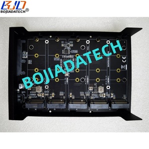 Factory Wholesale 3.5&quot; SATA3.0 6Gb/<strong>s</strong> to 5 NGFF M.2 <strong>B</strong>+M <strong>Key</strong> JBOD SATA SSD Converter Adapter Card &amp; Metal Bracket Case - Product Image 5
