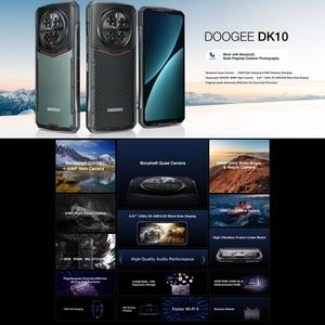 ขนาดใหญ่ความจุ 6.67 นิ้ว DOOGEE DK10 5G, 12GB + 512GB, ลายนิ้วมือด้านข้าง, Android 13 ขนาด 8020 Octa Core รองรับ Google Pay - Product Image 2
