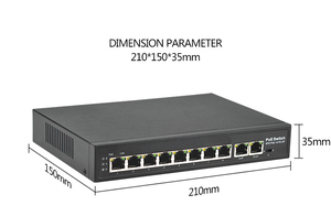 Solución de red empresarial de 8, 10 y 100Mbps, 250m de larga distancia, interruptor PoE con concentrador de potencia de 120W incorporado - Product Image 3