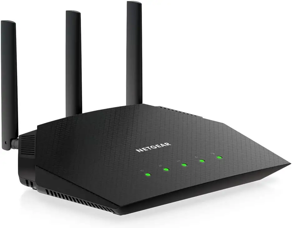 NETGEAR 4-Stream WiFi 6 Router R6700AX AX1800 Velocidad inalámbrica de hasta 1,8 Gbps Cobertura de hasta 1.500 pies cuadrados 20 dispositivos