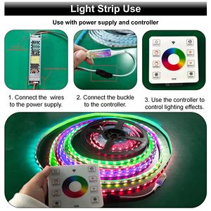 Beliebte RGB 60Led Smart Running Strip LED-Leuchte 24V mit Power Controller Set