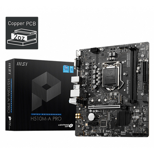 Msi H510M-Aプロproseriesマザーボードmatx回/10th世代インテルコアLGA1200 DDR4 pcie 4 m.2スロットusb 3.2 sata 6ギガバイト/秒2.5グラムlan - Product Image 2