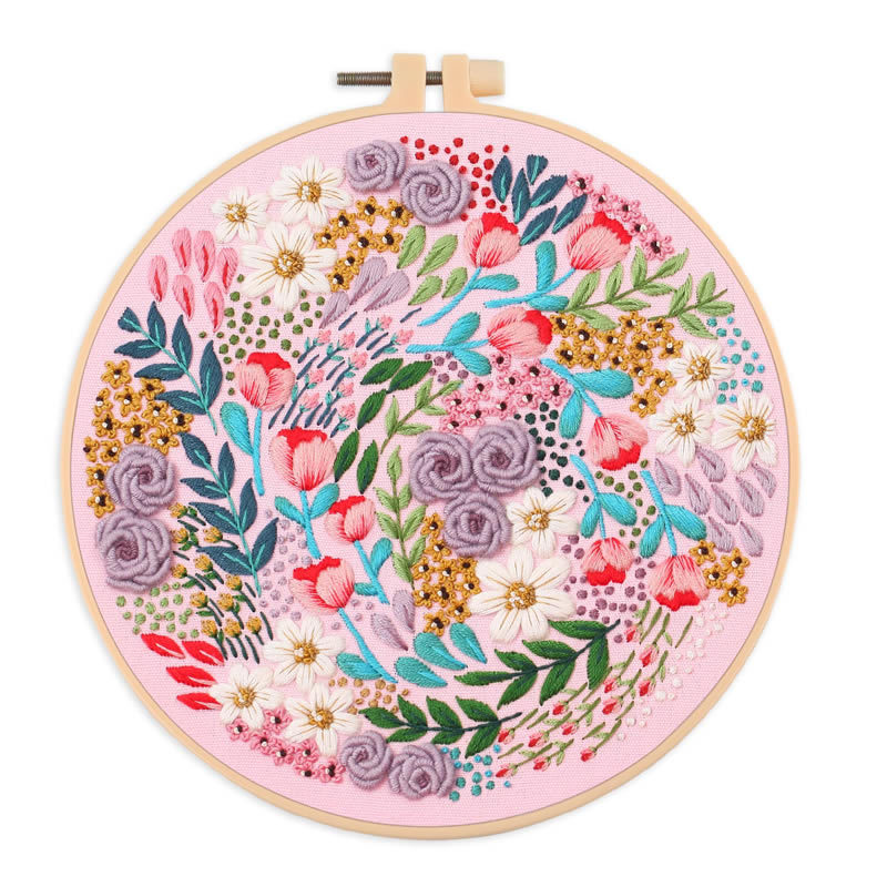 S125 Kit de broderie point de croix à faire soi-même - Motif floral