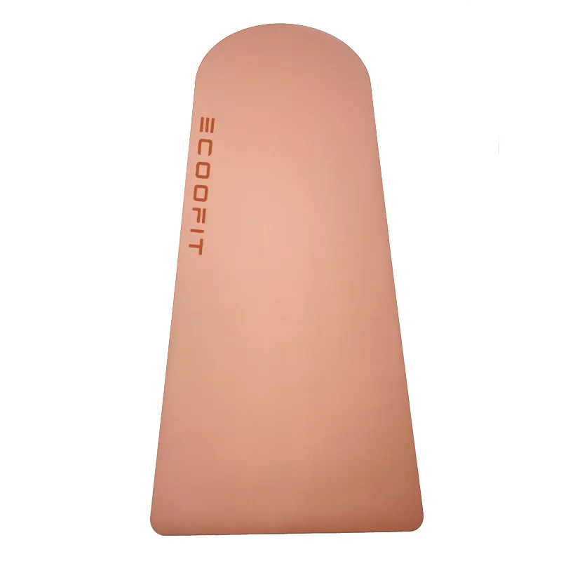 Alta Qualidade Premium Vegan PU Borracha Natural Nude Pêssego Cor Bege Yogamatte,Arch Oval Shaped Topo Arredondado Logotipo Personalizado Yoga Matt