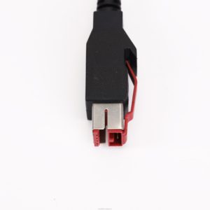 定制设计12V/24v电源快速充电USB DC电缆至usb-b公2合1电源USB和Pos端子插头