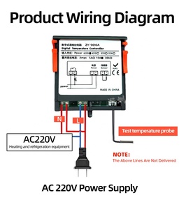 Thermoregulator ZY-9010A <strong>Digital</strong> Temperature <strong>Controller</strong> for LED Thermostat Egg Incubator Cooling/Heating Single <strong>Output</strong> 12V/220V - Product Image 5