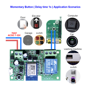 DC7V-32V modulo ricevitore WIFI/Bluetooth intelligente TUYA momentaneo interruttore telecomando interruttore modulo supporto Alexa, Google Home - Product Image 6