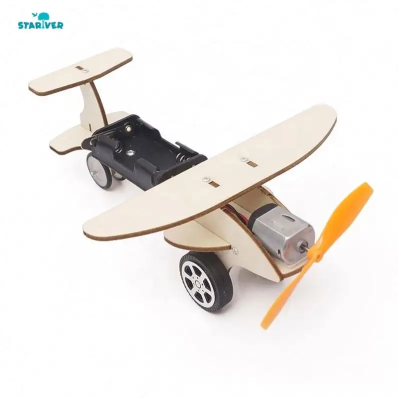 Juguetes de aprendizaje escolar para niños, avión planeador de madera para montar, juguetes educativos