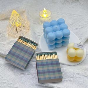 Emniyetli kibritler 2 inç renkli kafa emniyetli kibritler kutuları özelleştirmek mum kutuları üzerinde özel tasarım logo maçlar - Product Image 5
