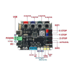 #27014 3D yazıcı denetleyici ana kontrol paneli kartı uyumlu RAMPE 1.4 ısıtmalı yatak parçaları sensör modülleri kitleri destekler - Product Image 2