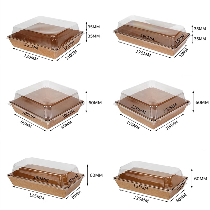 Paper plastic box-kraft