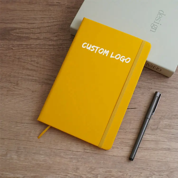 Cuaderno de cuero sintético con logotipo personalizado, cuaderno de diseño de fabricante, A5