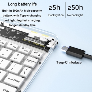 厂家直销透明照明迷你键盘无线静音键盘家用办公键盘 - Product Image 4