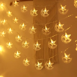 Stringa della lampada a batteria LED star luna Ramadan lampada per tenda luci impermeabili per la casa - Product Image 1