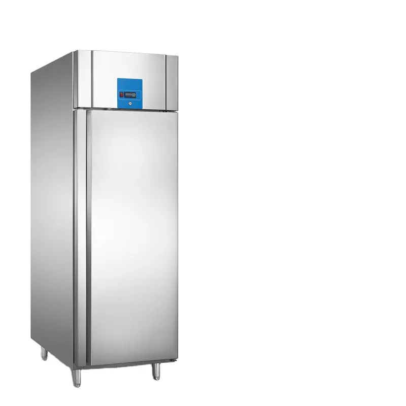 Refrigerador de aço inoxidável livre da porta única
