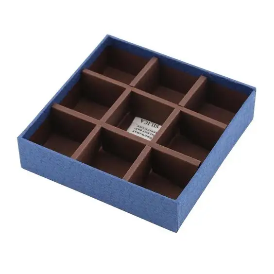 High Quality Bonbon Sweet Silver Chocolate Bar Gift Box Packaging For Wedding Box With Plastic Tray and Paper Tray